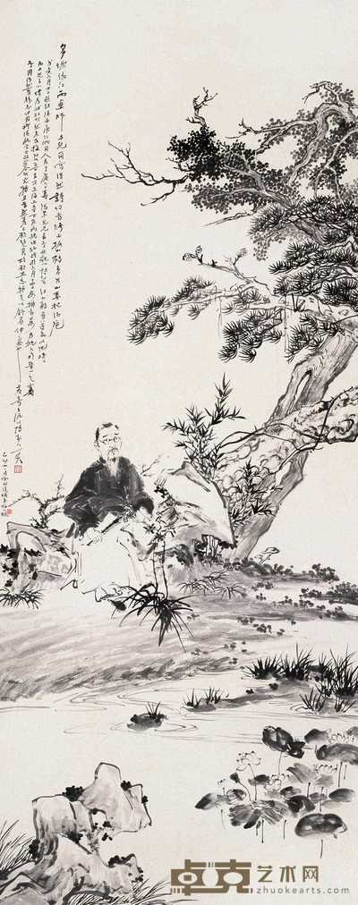 张聿光 徐邦达等 戊寅（1938年）、己卯（1939年）作 庆寿图 轴 144×56cm